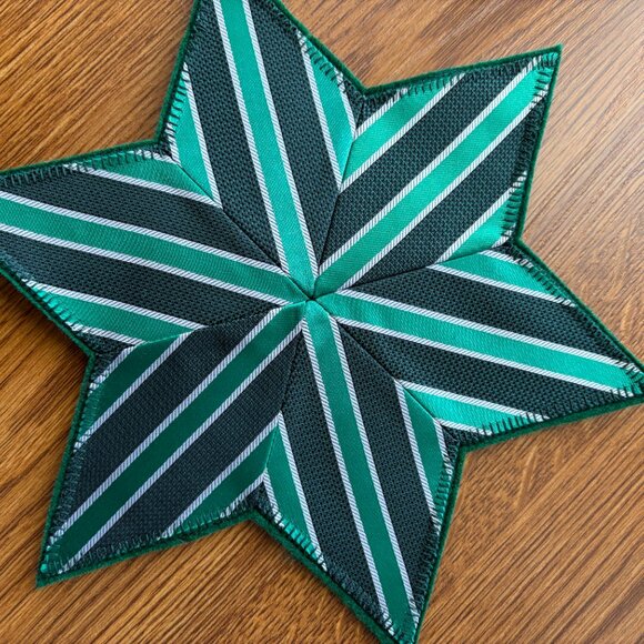 Star Tree Topper from re-purposed necktie - Picture 1 of 10